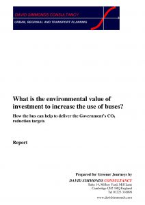 What is the environmental value of investment to increase the use of buses
